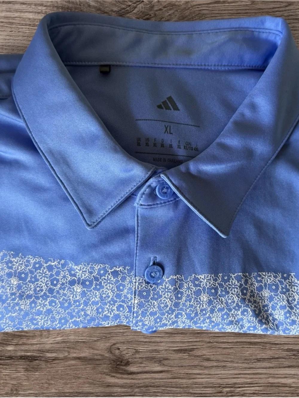 Adidas Men's XL Light Blue Golf Polo Shirt